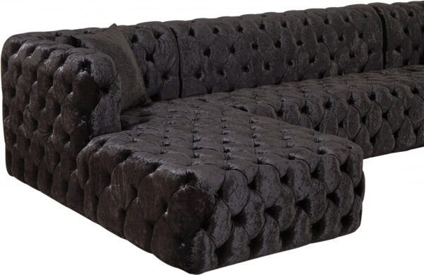 Coco 133" Velvet Upholstered 3pc. Sectional