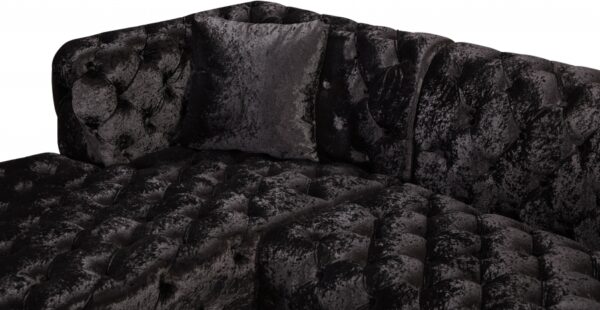 Coco 133" Velvet Upholstered 3pc. Sectional