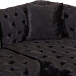 Coco 133" Velvet Upholstered 3pc. Sectional