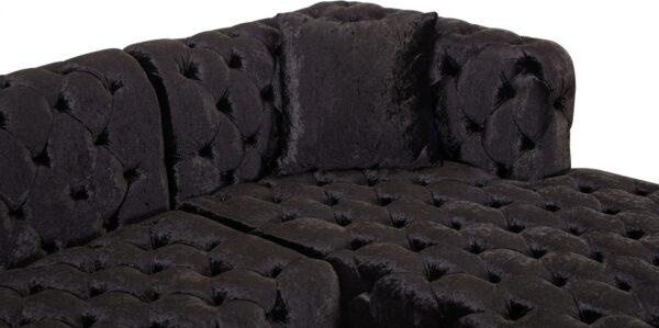 Coco 133" Velvet Upholstered 3pc. Sectional