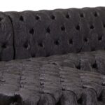 Coco 133" Velvet Upholstered 3pc. Sectional