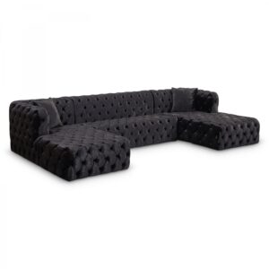 Coco 133" Velvet Upholstered 3pc. Sectional
