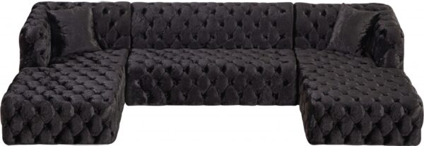 Coco 133" Velvet Upholstered 3pc. Sectional