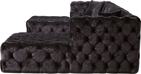 Coco 133" Velvet Upholstered 3pc. Sectional
