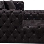 Coco 133" Velvet Upholstered 3pc. Sectional
