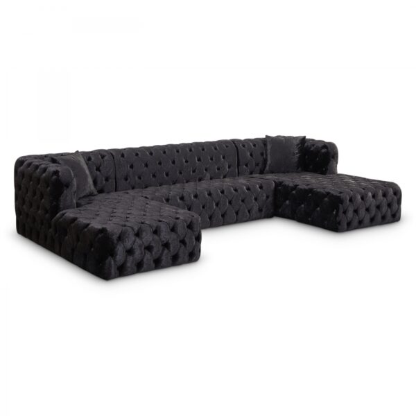 Coco 133" Velvet Upholstered 3pc. Sectional