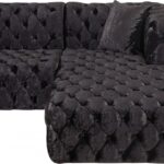Coco 133" Velvet Upholstered 3pc. Sectional