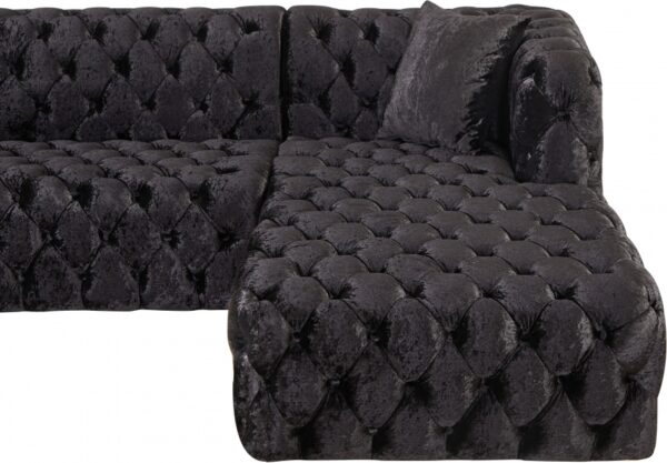 Coco 133" Velvet Upholstered 3pc. Sectional