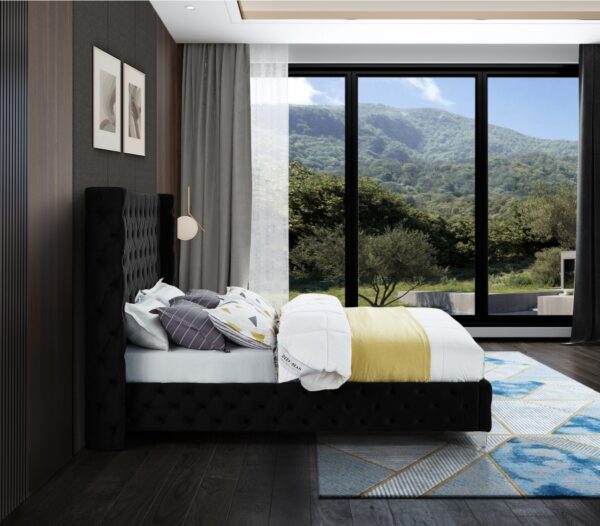Savan Velvet Upholstered Bed