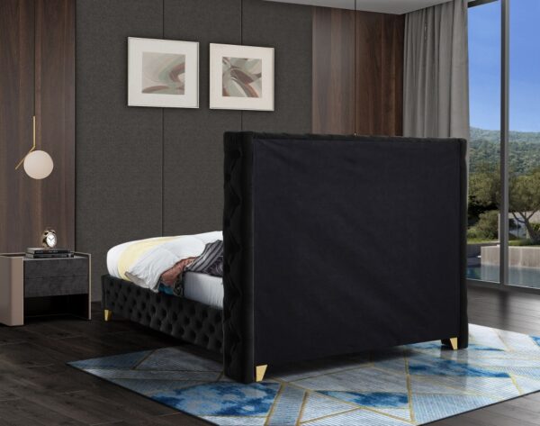 Savan Velvet Upholstered Bed