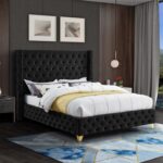 Savan Velvet Upholstered Bed