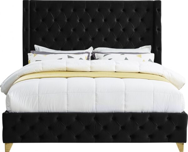 Savan Velvet Upholstered Bed
