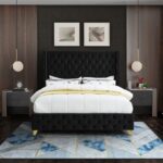 Savan Velvet Upholstered Bed