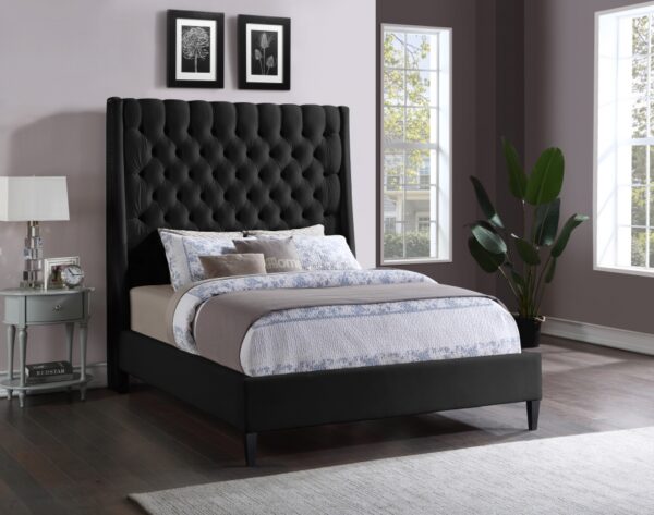 Fritz Velvet Upholstered Bed