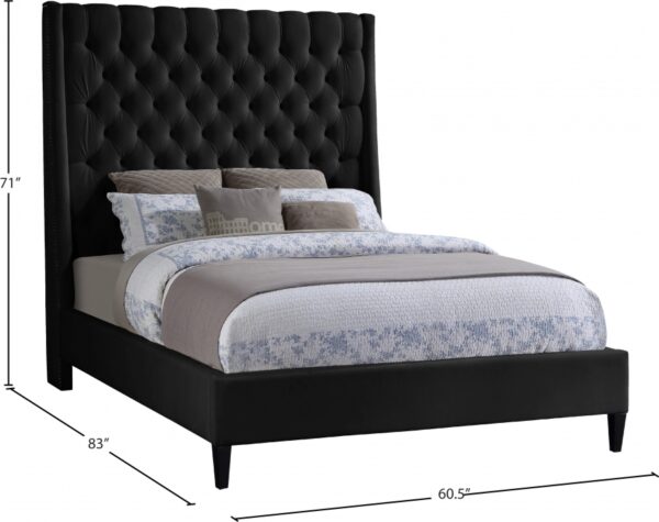 Fritz Velvet Upholstered Bed