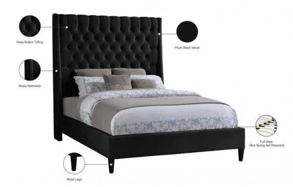 Fritz Velvet Upholstered Bed