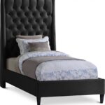 Fritz Velvet Upholstered Twin Bed
