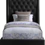 Fritz Velvet Upholstered Twin Bed