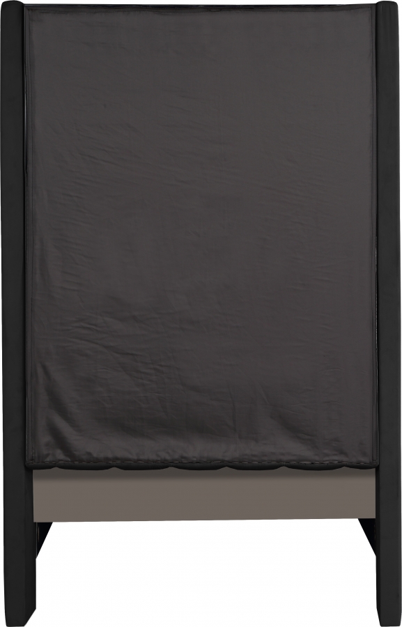 Fritz Velvet Upholstered Twin Bed