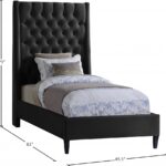 Fritz Velvet Upholstered Twin Bed