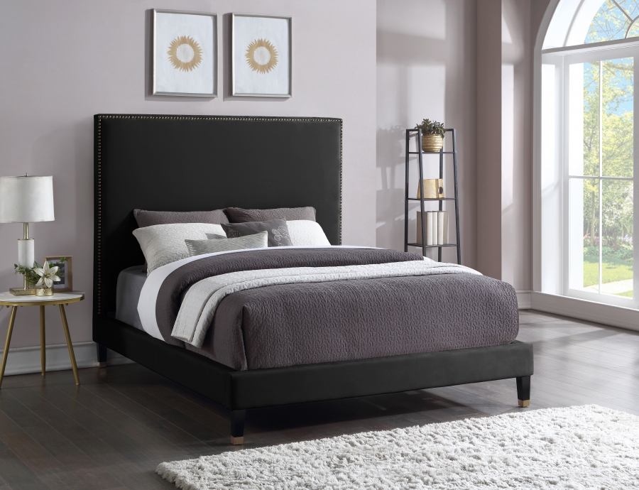 Harlie Velvet Upholstered Bed