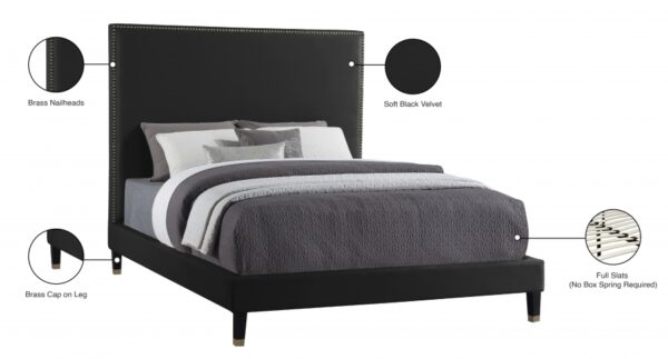Harlie Velvet Upholstered Bed