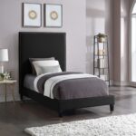 Harlie Velvet Upholstered Twin Bed