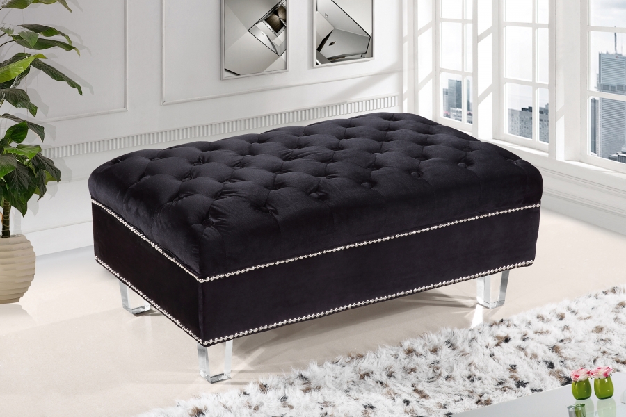 Lucas Velvet Upholstered Ottoman