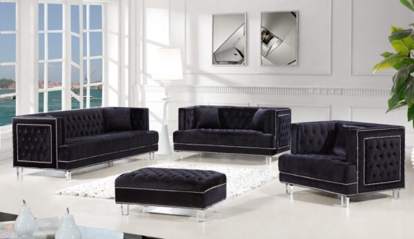 Lucas Velvet Upholstered Ottoman