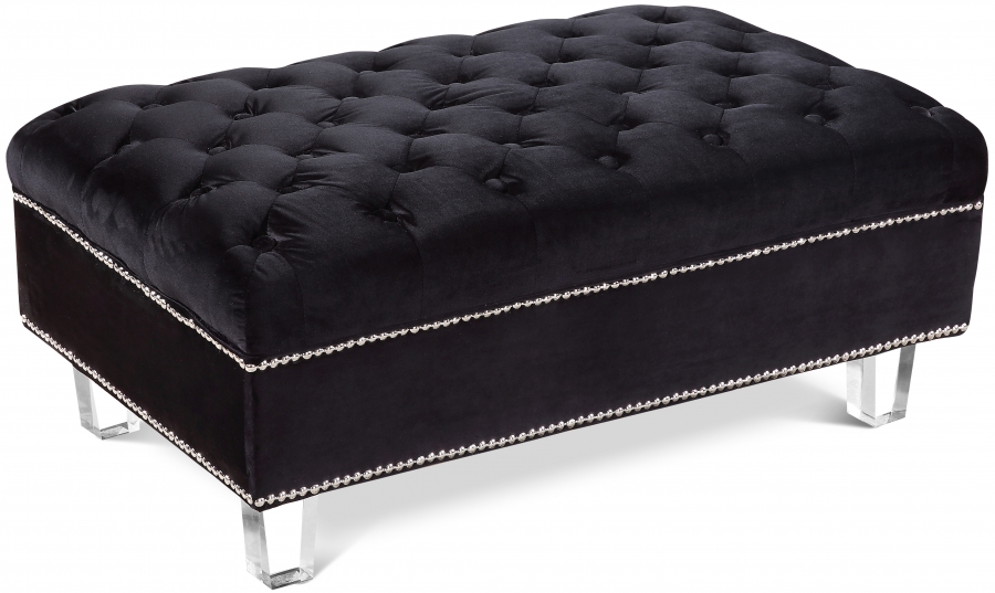 Lucas Velvet Upholstered Ottoman