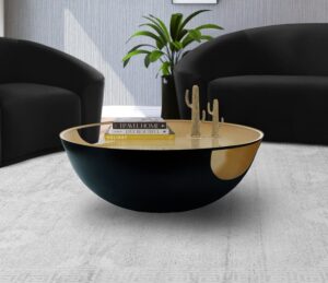 Doma Glass Top And Iron Base Coffee Table