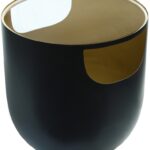 Doma Glass Top And Iron Base End / Side Table