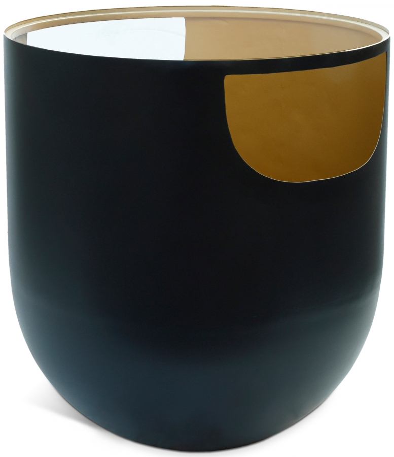 Doma Glass Top And Iron Base End / Side Table