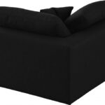Serene Linen Textured Fabric Upholstered Deluxe Comfort Modular Corner Chair