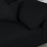 Serene Linen Textured Fabric Upholstered Deluxe Comfort Modular Corner Chair
