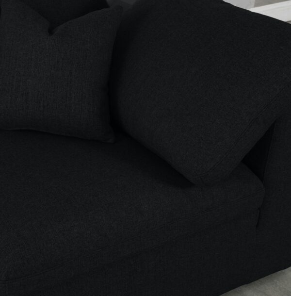 Serene Linen Textured Fabric Upholstered Deluxe Comfort Modular Corner Chair