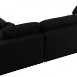 Serene 119" Linen Textured Fabric Upholstered Deluxe Comfort 4pc. Modular Sectional