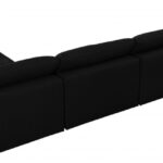 Serene 158" Linen Textured Fabric Upholstered Deluxe Comfort 5pc. Modular Sectional