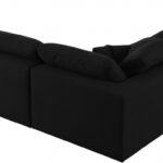 Serene 118" Linen Textured Fabric Upholstered Deluxe Comfort 5pc. Modular Sectional
