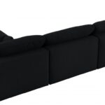 Serene 158" Linen Textured Fabric Upholstered Deluxe Comfort 6pc. Modular Sectional