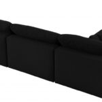 Serene 158" Linen Textured Fabric Upholstered Deluxe Comfort 6pc. Modular Sectional