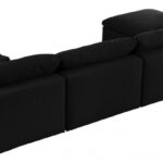 Serene 158" Linen Textured Fabric Upholstered Deluxe Comfort 6pc. Modular Sectional