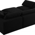 Serene 119" Linen Textured Fabric Upholstered Deluxe Comfort 6pc. Modular Sectional