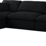 Serene 158" Linen Textured Fabric Upholstered Deluxe Comfort 7pc. Modular Sectional
