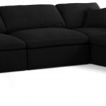 Serene 158" Linen Textured Fabric Upholstered Deluxe Comfort 7pc. Modular Sectional
