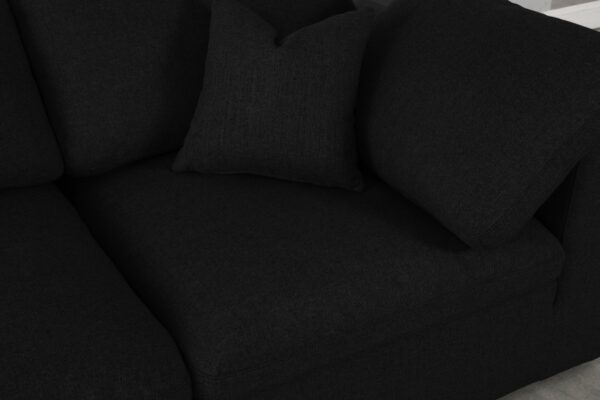 Serene 158" Linen Textured Fabric Upholstered Deluxe Comfort 7pc. Modular Sectional