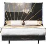 Oro Black Ks Bed with light