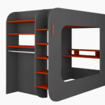 Gamer Bed 120x200 Red & Black