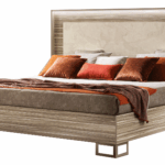 Luce King size bed w/Wooden headboard