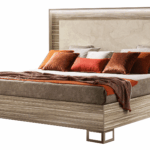 Luce Queen size bed w/ Wooden headboard